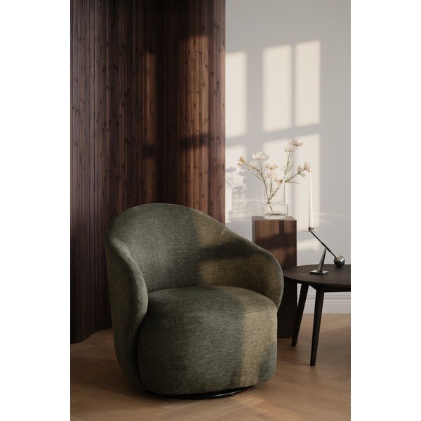 Poltrona color kaki girevole Chapeltown – Rowico-image-1