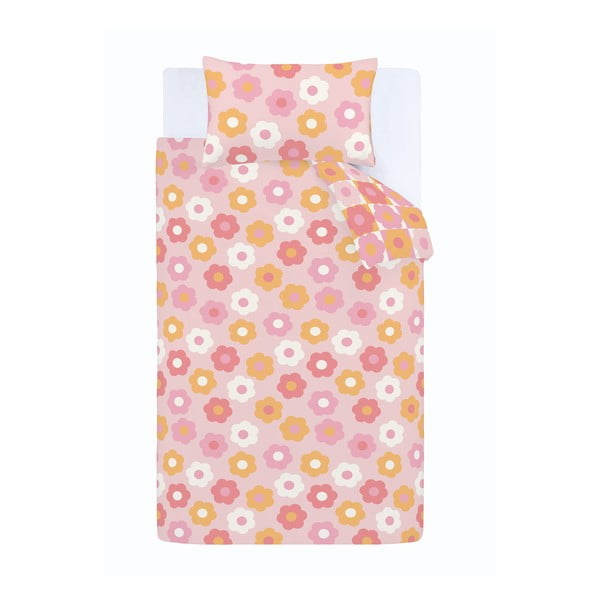 Biancheria da letto singola per bambini 135x200 cm Retro Daisy - Catherine Lansfield-image-2