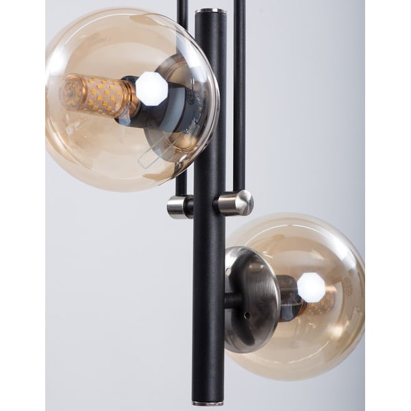 Plafoniera nera con paralume in vetro ø 15 cm Libra – Squid Lighting-image-3