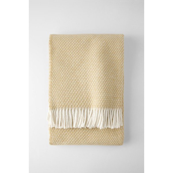 Coperta beige in misto cotone 140x180 cm Wabi – Euromant