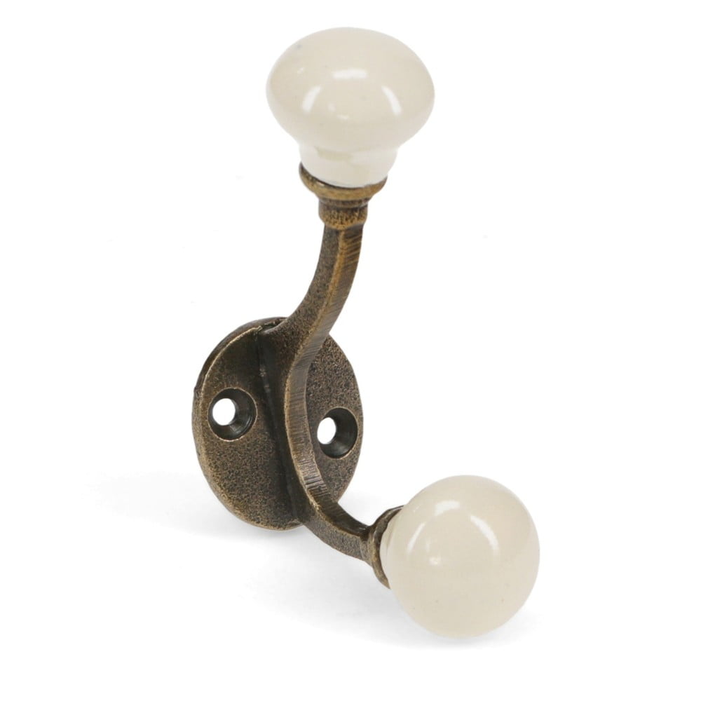 Attaccapanni da parete color crema in metallo 3 cm – Rex London | Attaccapanni
