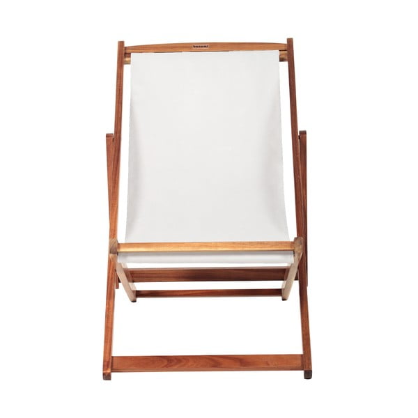 Sdraio da giardino beige/colore naturale scuro in legno massiccio Dionysus – Bonami Essentials-image-1