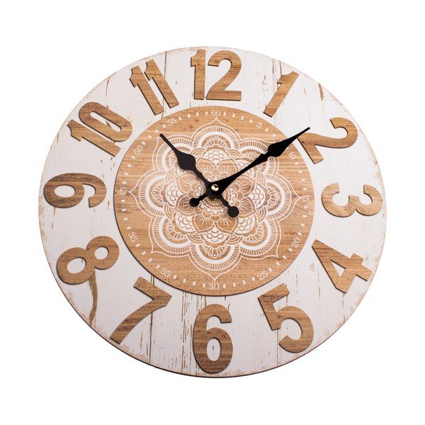 Orologio da parete in legno Mandala, ø 34 cm - Dakls