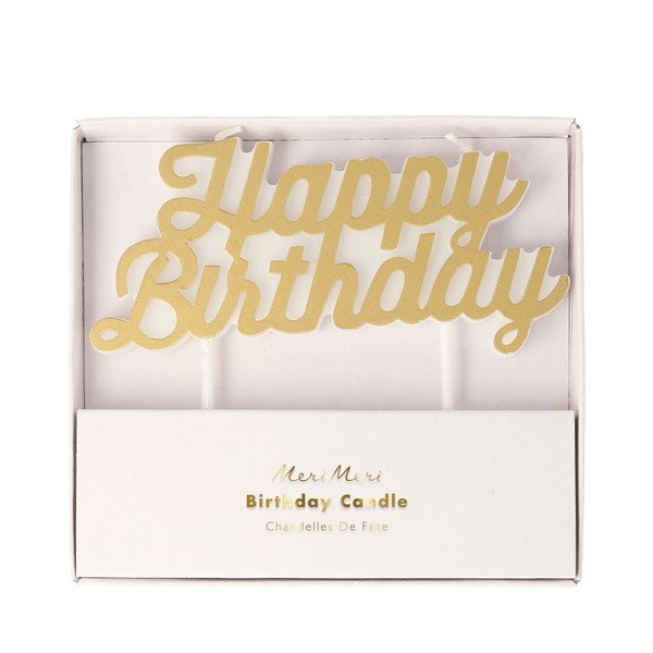 Candela per torta Happy Birthday - Meri Meri