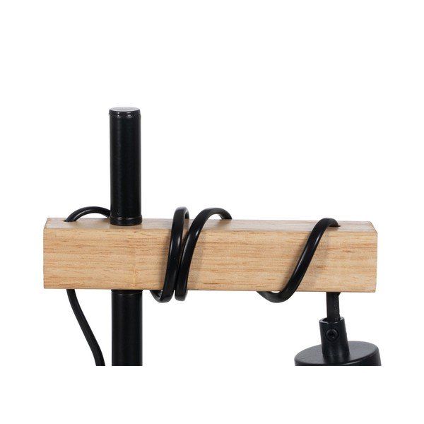 Lampada da tavolo in nero e naturale (altezza 52 cm) - Ixia-image-3