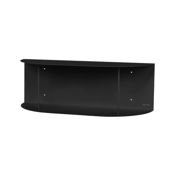 Mensola nera in metallo con ripiani multipli 60 cm Lina – noo.ma