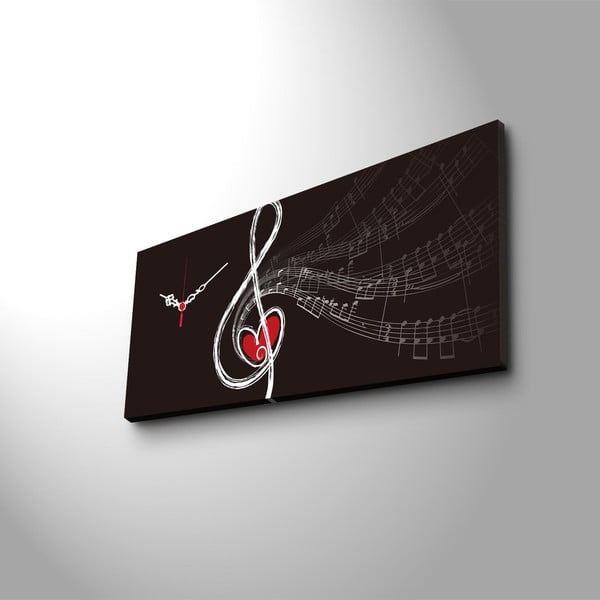 Orologio decorativo da parete Chiave di violino, 30 x 70 cm - Wallity-image-2