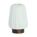 Lampada da tavolo bianca in metallo con paralume in tessuto (altezza totale 29 cm) Bibia – Light & Living