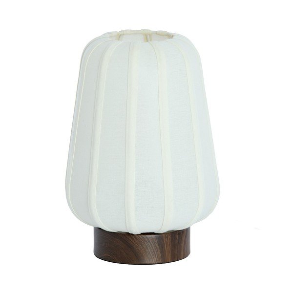 Lampada da tavolo bianca in metallo con paralume in tessuto (altezza totale 29 cm) Bibia – Light & Living