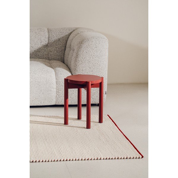 Tappeto rosso/beige in lana tessuto a mano 140x200 cm Lenu – noo.ma-image-4