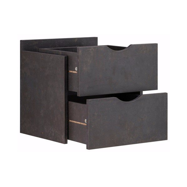 Inserto in legno grigio con 2 cassetti per la libreria Kiera - Støraa-image-1