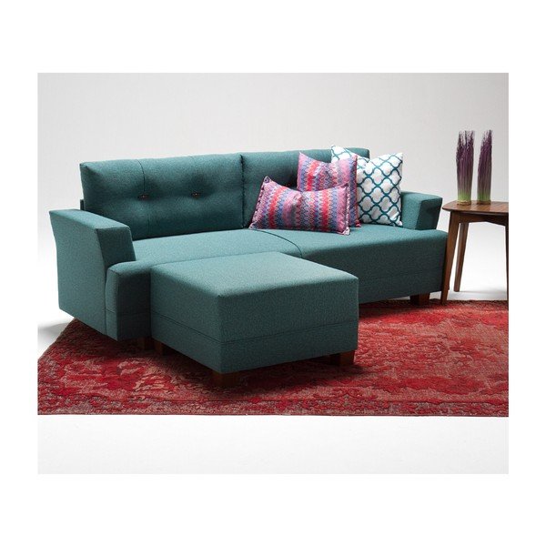 Divano turchese angolo sinistro Ingrid - Balcab Home-image-1