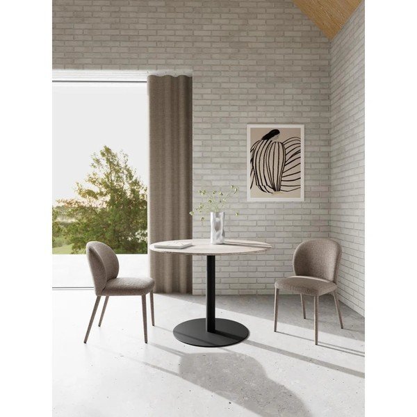 Sedie da pranzo in set greige imbottito impilabili 2 pz Patricia – Actona-image-1
