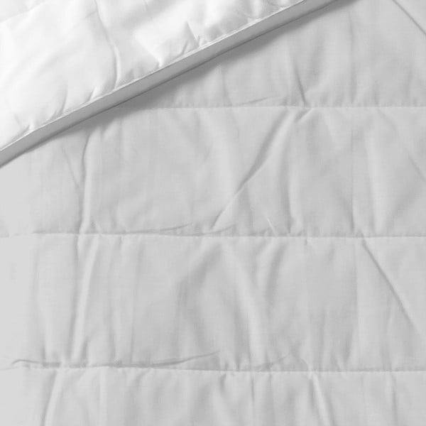 Copriletto trapuntato in cotone rosa e grigio 180x260 cm Range - Blanc-image-2