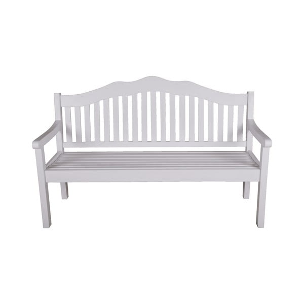 Panchina da giardino in legno bianco Austin - Garden Pleasure-image-1