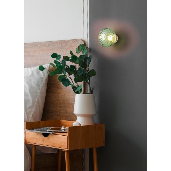 Lampada da parete LED verde in vetro con ricarica USB ø 15,5 cm Earl – Reality-image-2