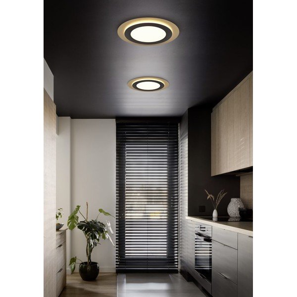Apparecchio da soffitto LED dimmerabile nero-oro ø 45 cm Morgan - Trio-image-3