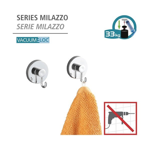 Set di accessori da bagno autoportanti grigio Milazzo - Wenko-image-1
