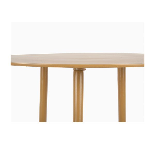 Tavolo contenitore in metallo giallo senape Supreme, ø 37 cm - Leitmotiv-image-1