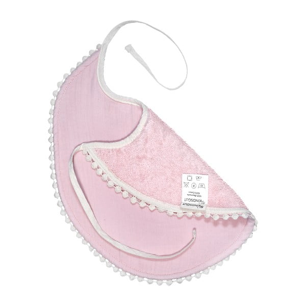 Bavaglino in mussola rosa London - Kindsgut-image-3