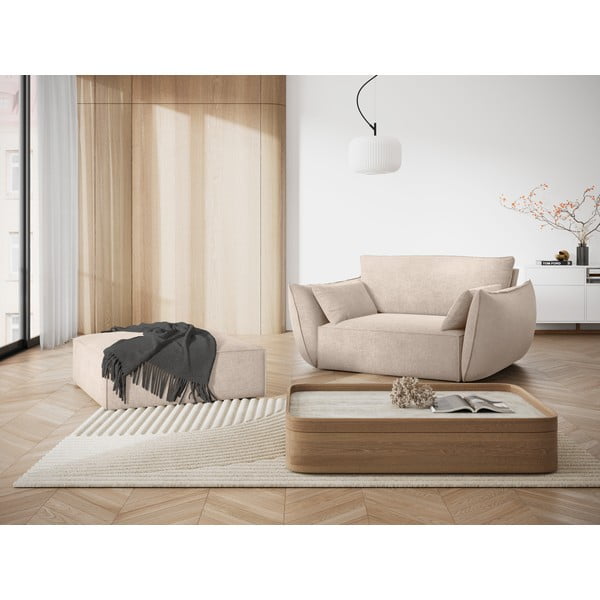 Poltrona beige Vanda - Mazzini Sofas-image-1