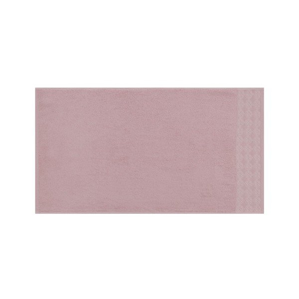 Set di 2 asciugamani in cotone rosa polveroso di Provenza, 50 x 90 cm - Soft Kiss-image-3