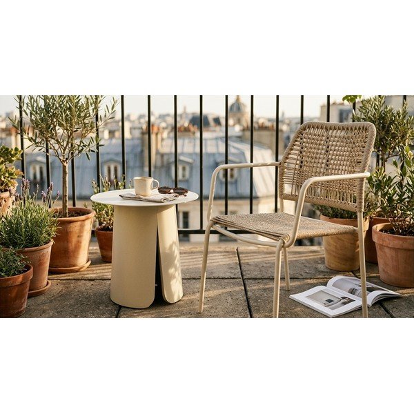 Tavolino da giardino rotondo in alluminio ø 45 cm Bryan – Bizzotto-image-1