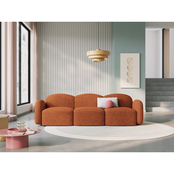 Divano arancione 272 cm Blair - Micadoni Home-image-1