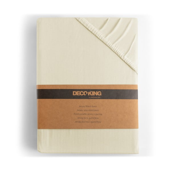 Lenzuolo con angoli beige in jersey 120x200 cm Amber – Restilo-image-4