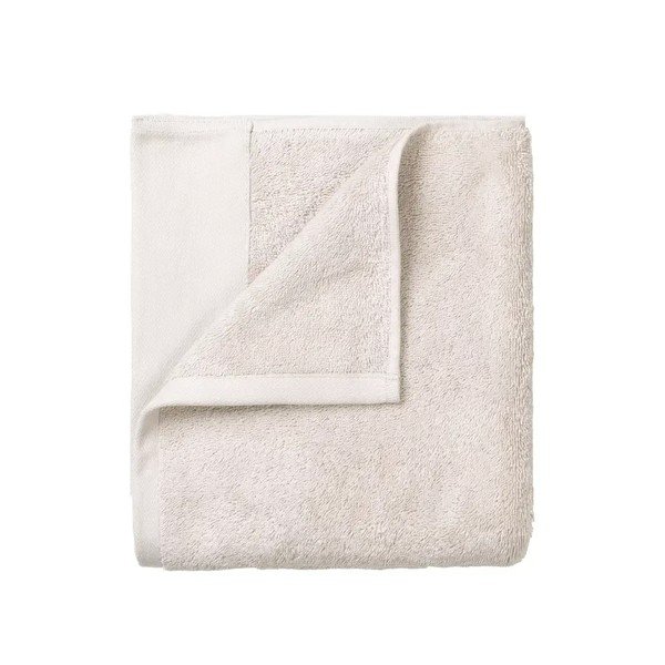 Set di asciugamani tipo terry color crema in cotone organico 2 pz 30x50 cm Riva – Blomus