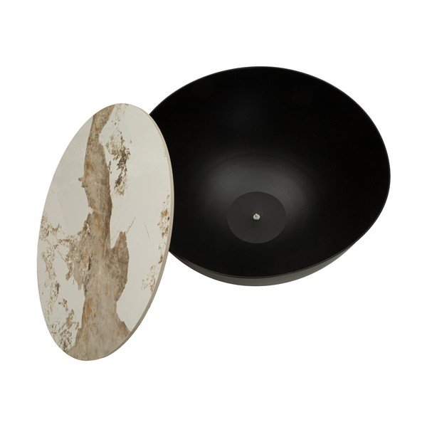 Tavolino da salotto rotondo marrone in metallo ø 73 cm Glam – Mauro Ferretti-image-4
