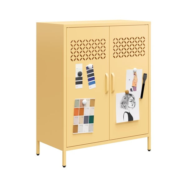 Mobile giallo in metallo 80x102x40 cm Annie - Støraa-image-4