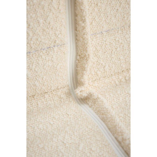 Panchina color crema in imbottito con rivestimento in bouclé Fanita – Ellos Home-image-4