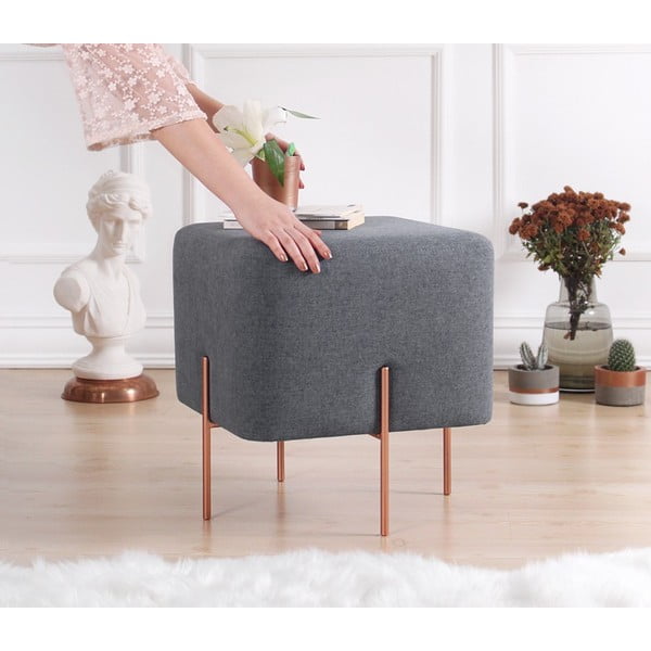 Sgabello grigio scuro Copper - Artie-image-2