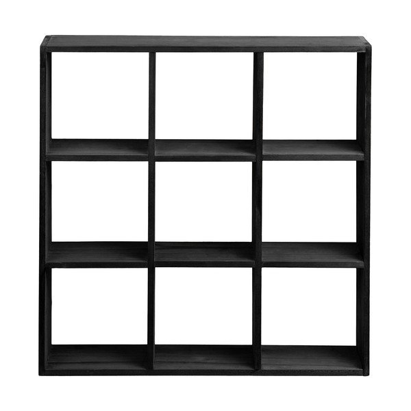 Mensola nera in pino massiccio con ripiani multipli 46 cm Moss – House Nordic-image-3