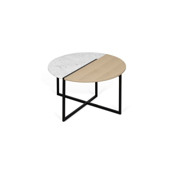 Tavolino rotondo con piano in rovere ø 80 cm Sonata - TemaHome-image-4