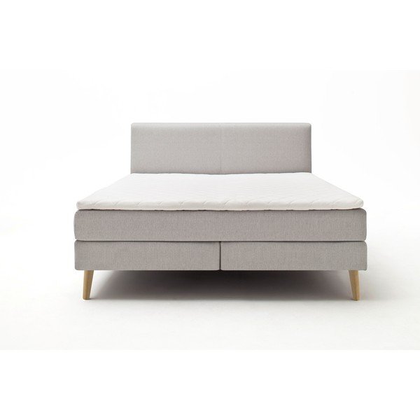 Letto boxspring grigio chiaro 160x200 cm Greta – Meise Möbel-image-3