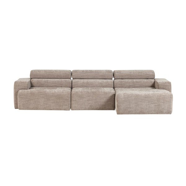 Divano angolare beige reclinabile (con penisola a destra/con chaise lounge) Novi – WOOOD-image-2