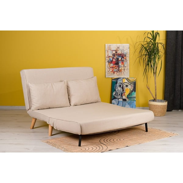 Divano letto beige 120 cm Folde - Artie-image-2