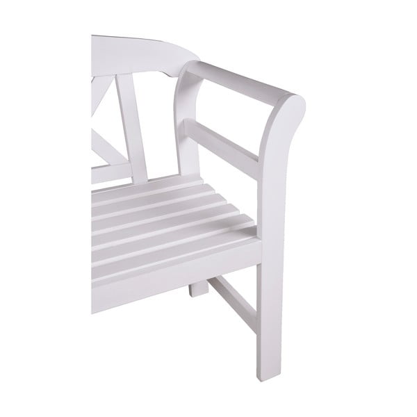 Panchina da giardino in legno bianco Vancouver - Garden Pleasure-image-2