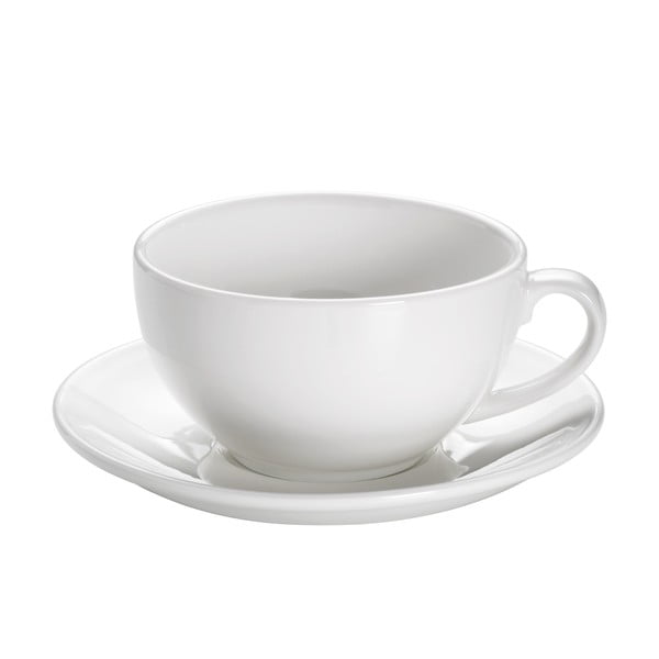 Tazza in porcellana bianca con piattino Basic, 310 ml - Maxwell & Williams