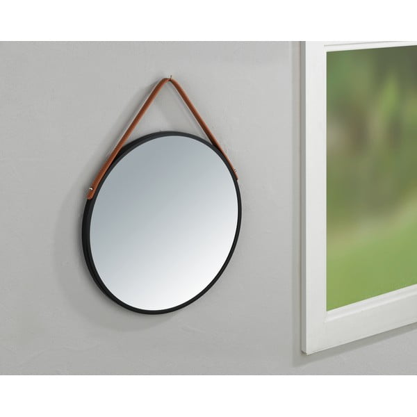 Specchio sospeso nero , ø 40 cm Borrone - Wenko-image-4