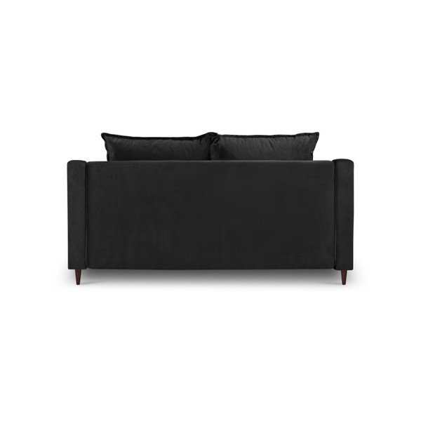 Divano in velluto nero Freesia, 150 cm - Mazzini Sofas-image-3