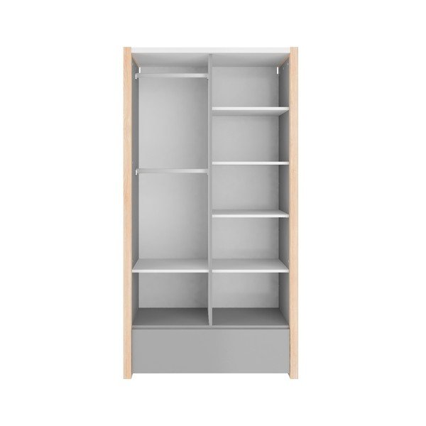 Armadio a due ante grigio Pinette - BELLAMY-image-3