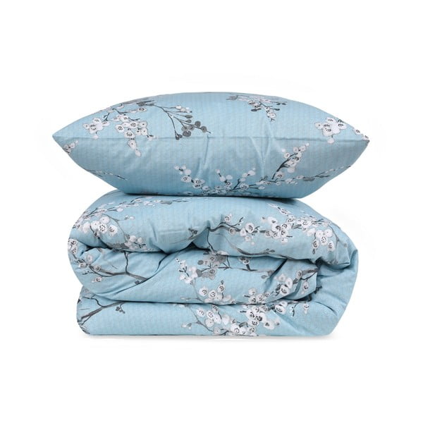 Biancheria da letto matrimoniale blu in cotone Renforcé 240x220 cm Chicory - Mijolnir