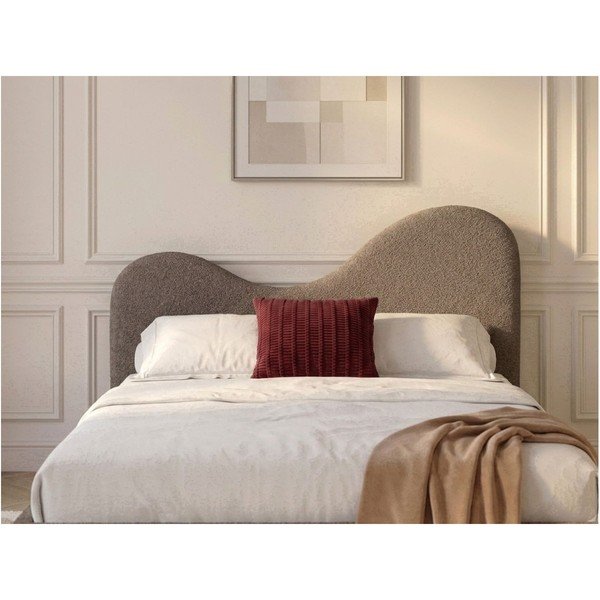 Letto matrimoniale imbottito marrone imbottito con rete inclusa 160x200 cm Celina – Bobochic Paris-image-2