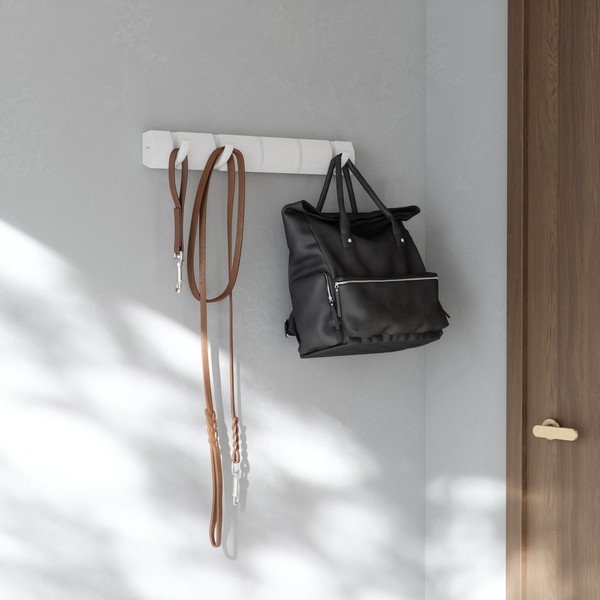 Attaccapanni da parete bianco opaco in pino massiccio 51 cm Flip – Umbra-image-1