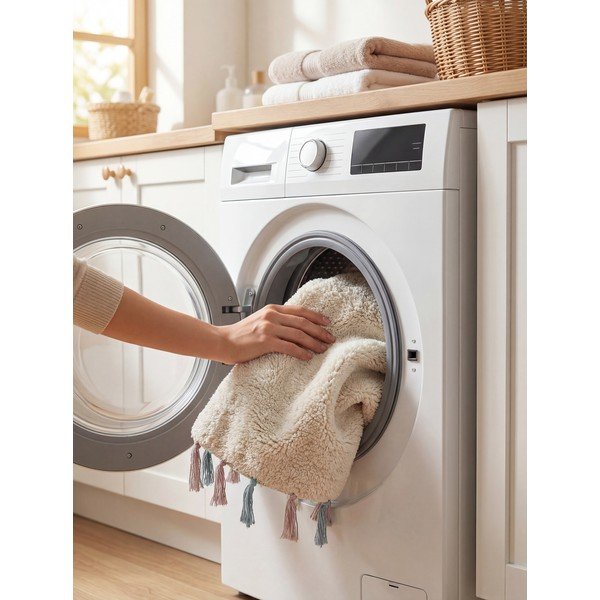 Tappeto per bambini color crema in cotone lavabile/tessuto a mano ø160 cm Snuggle Sunna – Hanse Home-image-3