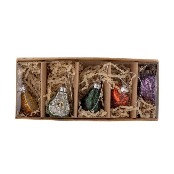 Decorazioni per albero di natale in set in vetro 5 pz 5,5 cm Finka – Bloomingville-image-2