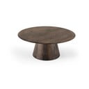 Tavolino da salotto rotondo marrone in rovere massiccio ø 80 cm Mushroom – Gazzda